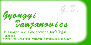 gyongyi damjanovics business card